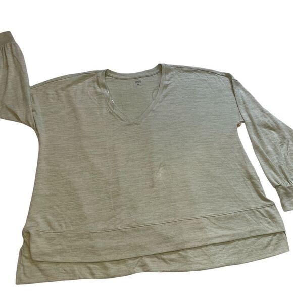 A.N.A Women's Stretch Long Sleeve Pullover Tee Size XXL color Cameo Green - Picture 1 of 7